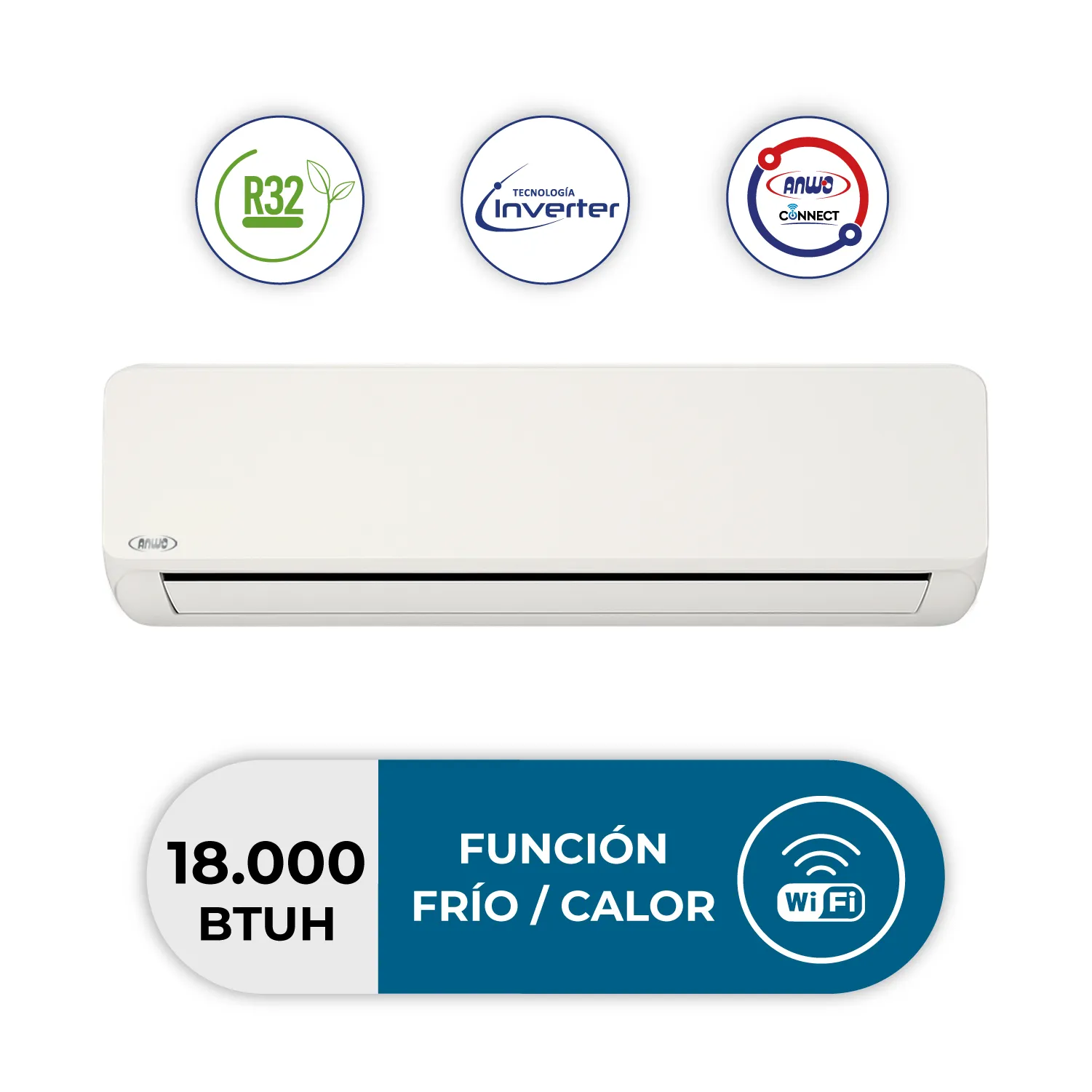 Anwo Ecoflow 18.000 BTU - aire acondicionado Anwo Hasta 32 m²